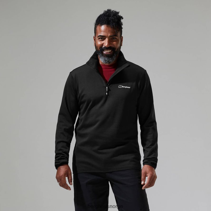 keppla halv glidelås fleece Berghaus menn svart F262D6159 klær