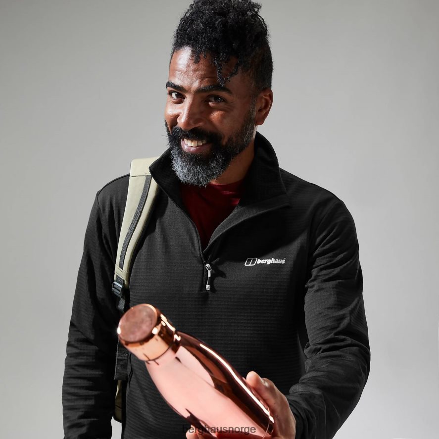 keppla halv glidelås fleece Berghaus menn svart F262D6159 klær