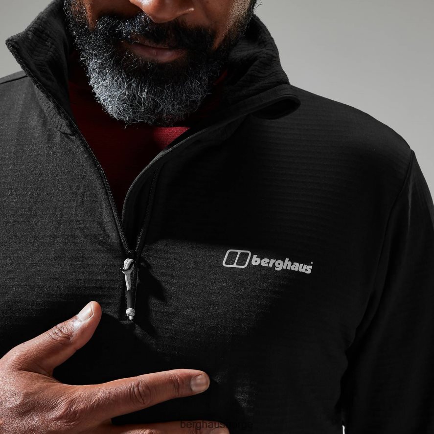 keppla halv glidelås fleece Berghaus menn svart F262D6159 klær