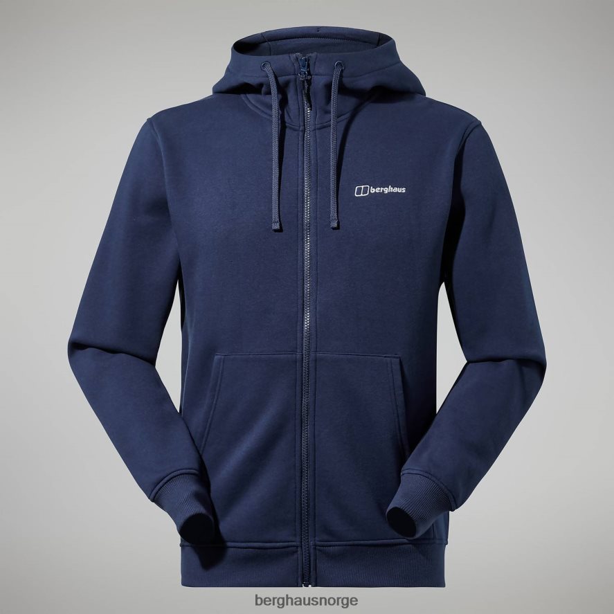 logo hettegenser med full glidelås Berghaus menn blå F262D6143 klær