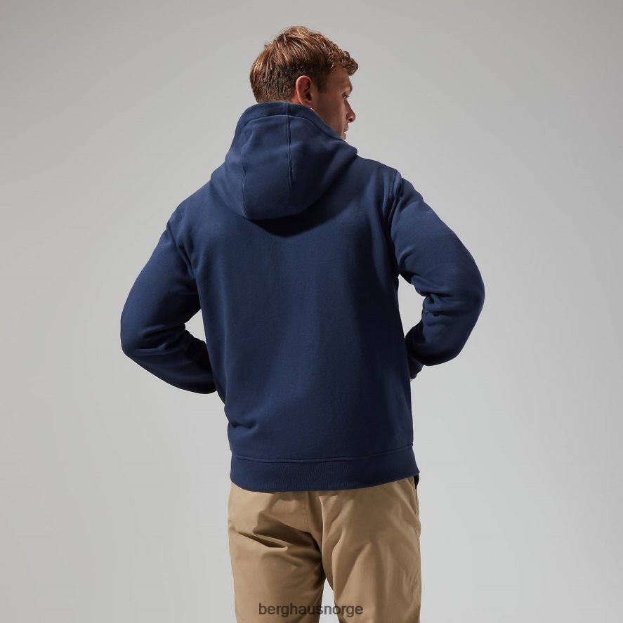 logo hettegenser med full glidelås Berghaus menn blå F262D6143 klær