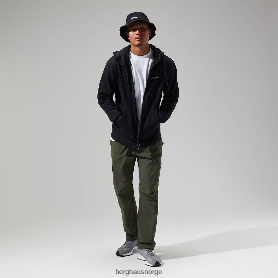 logo hettegenser med full glidelås Berghaus menn svart F262D6142 klær