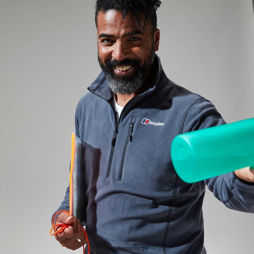 prisme micro polartec halv glidelås Berghaus menn mørk grå F262D6155 klær
