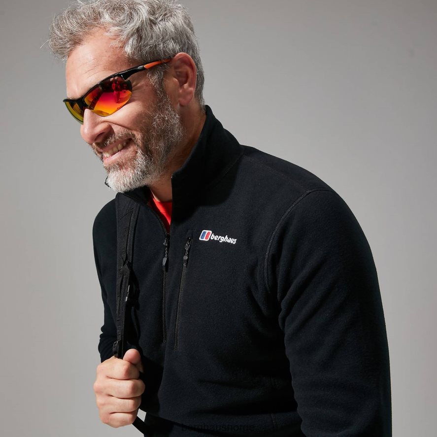 prisme micro polartec halv glidelås Berghaus menn svart F262D6114 klær