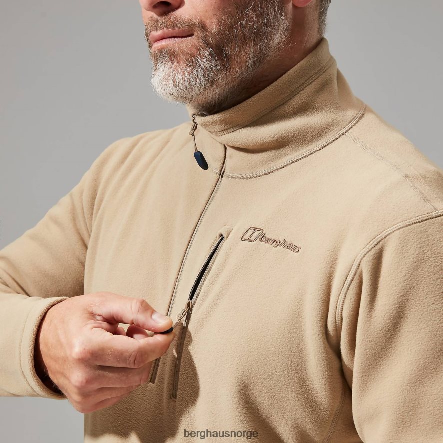 prisme micro polartec halv glidelås fleece Berghaus menn naturlig F262D6116 klær