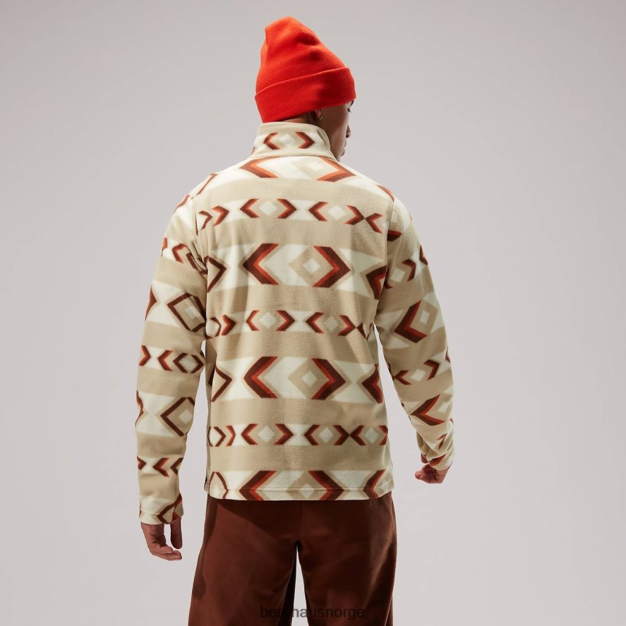 prismetrykk trangofleece med halv glidelås Berghaus menn naturlig/brun F262D6136 klær
