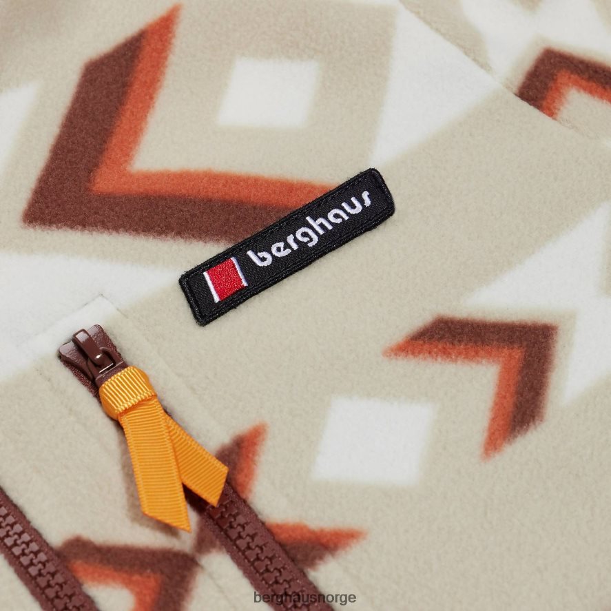 prismetrykk trangofleece med halv glidelås Berghaus menn naturlig/brun F262D6136 klær