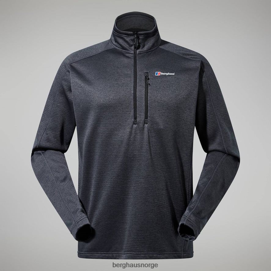 urban spitzer halv glidelås Berghaus menn urb jet black/grå nålestripe F262D6112 klær