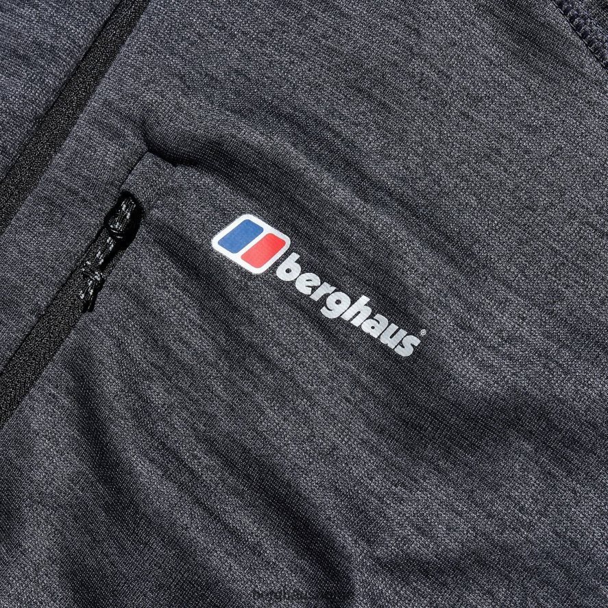 urban spitzer halv glidelås Berghaus menn urb jet black/grå nålestripe F262D6112 klær