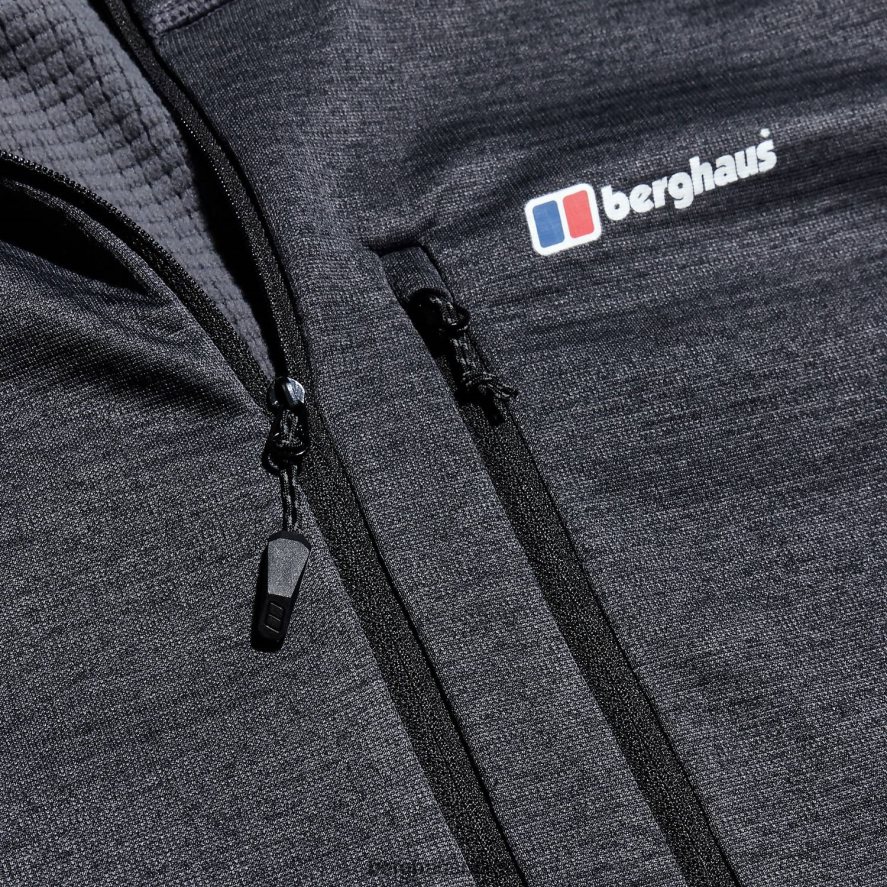 urban spitzer halv glidelås Berghaus menn urb jet black/grå nålestripe F262D6112 klær