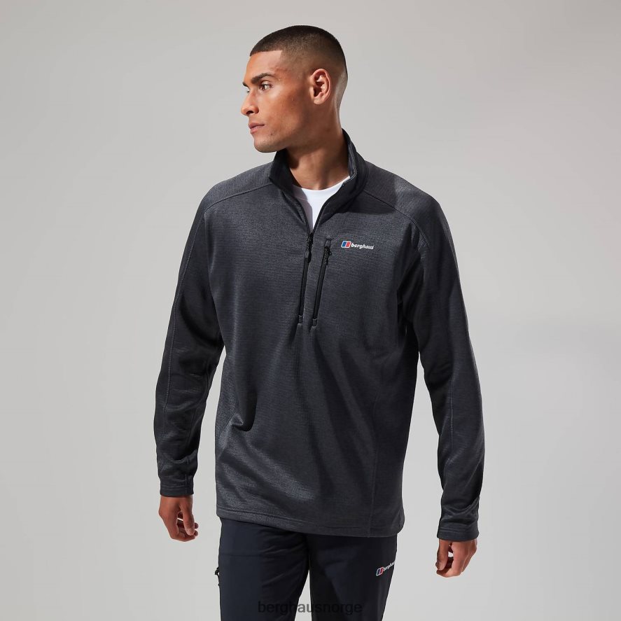 urban spitzer halv glidelås Berghaus menn urb jet black/grå nålestripe F262D6112 klær