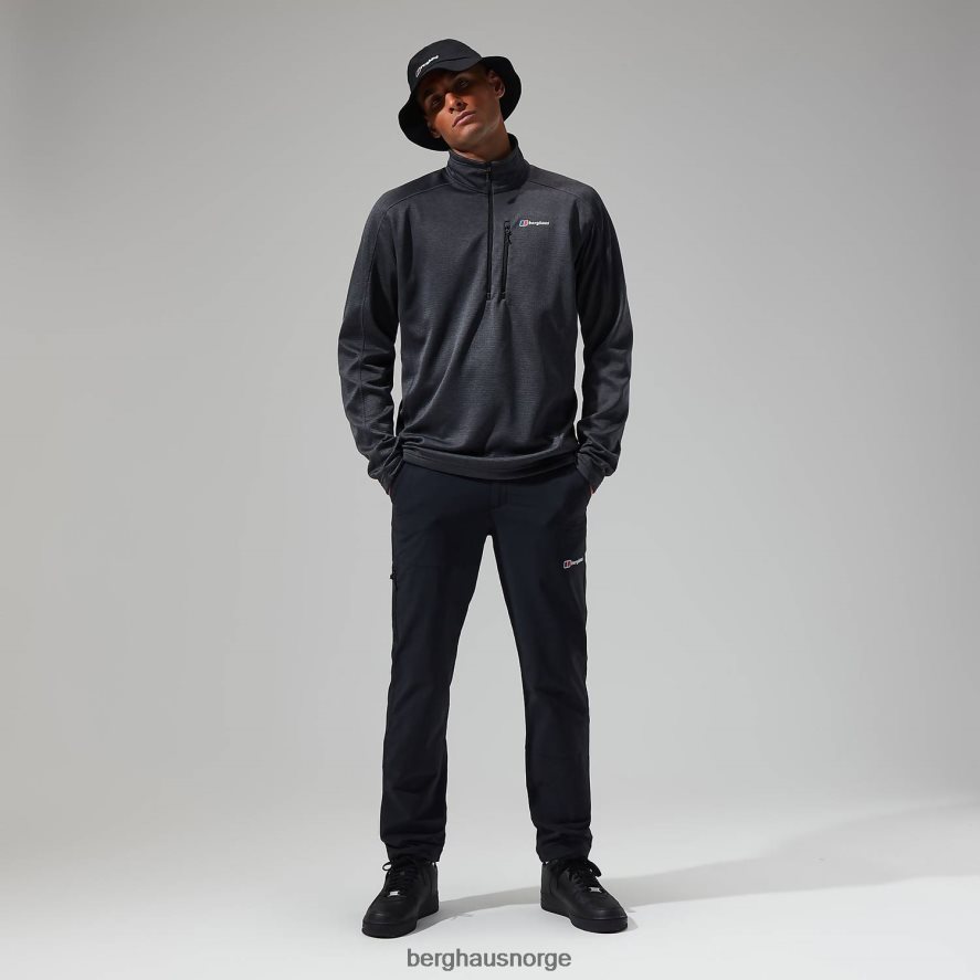 urban spitzer halv glidelås Berghaus menn urb jet black/grå nålestripe F262D6112 klær