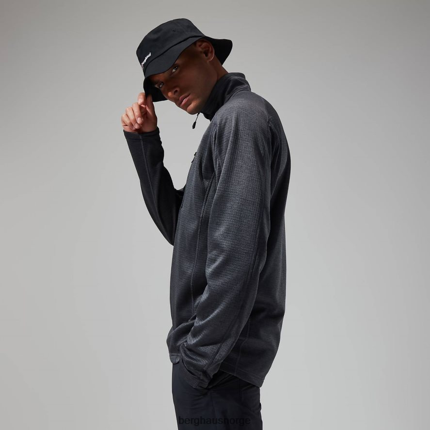 urban spitzer halv glidelås Berghaus menn urb jet black/grå nålestripe F262D6112 klær