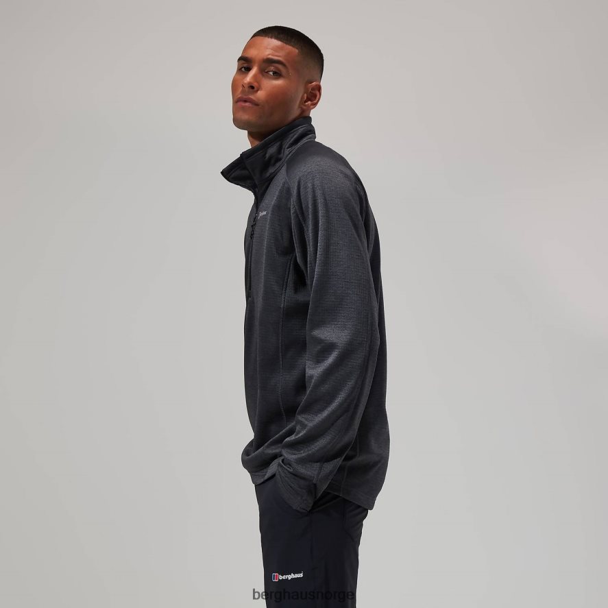 urban spitzer halv glidelås Berghaus menn urb jet black/grå nålestripe F262D6112 klær