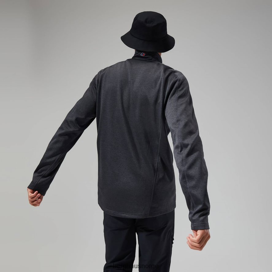 urban spitzer halv glidelås Berghaus menn urb jet black/grå nålestripe F262D6112 klær