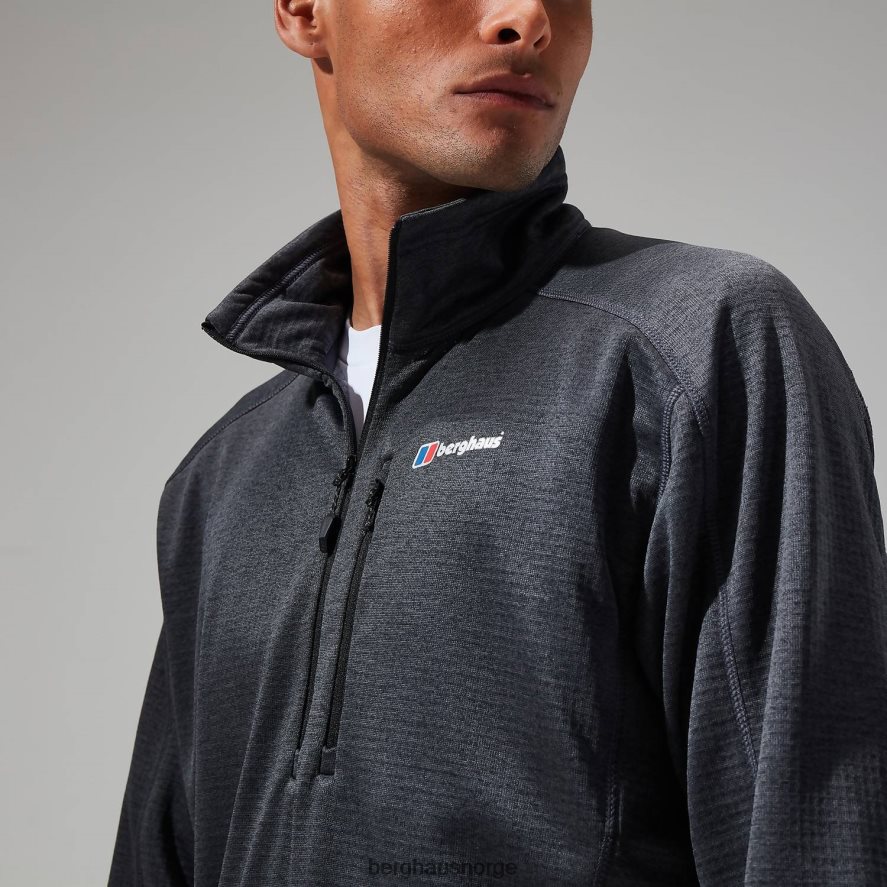 urban spitzer halv glidelås Berghaus menn urb jet black/grå nålestripe F262D6112 klær