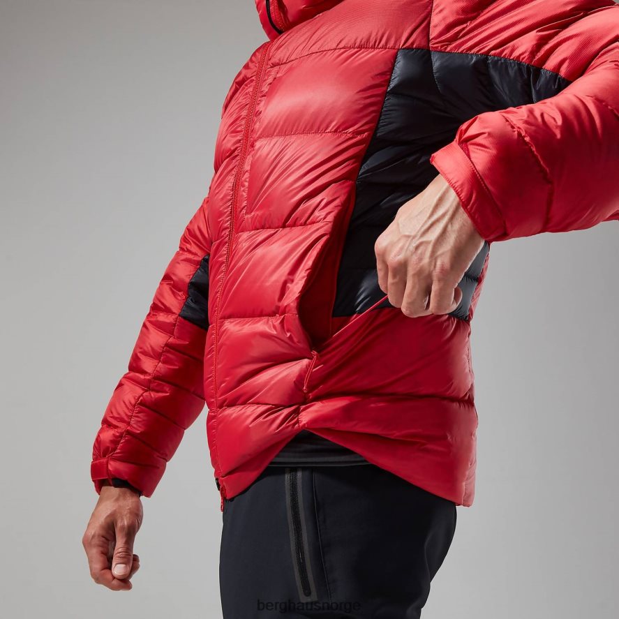 mtn arete ultra dun hettegenser Berghaus menn gojibær/kulsort F262D670 klær