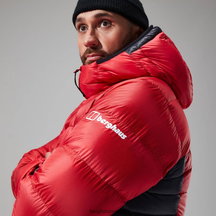 mtn arete ultra dun hettegenser Berghaus menn gojibær/kulsort F262D670 klær