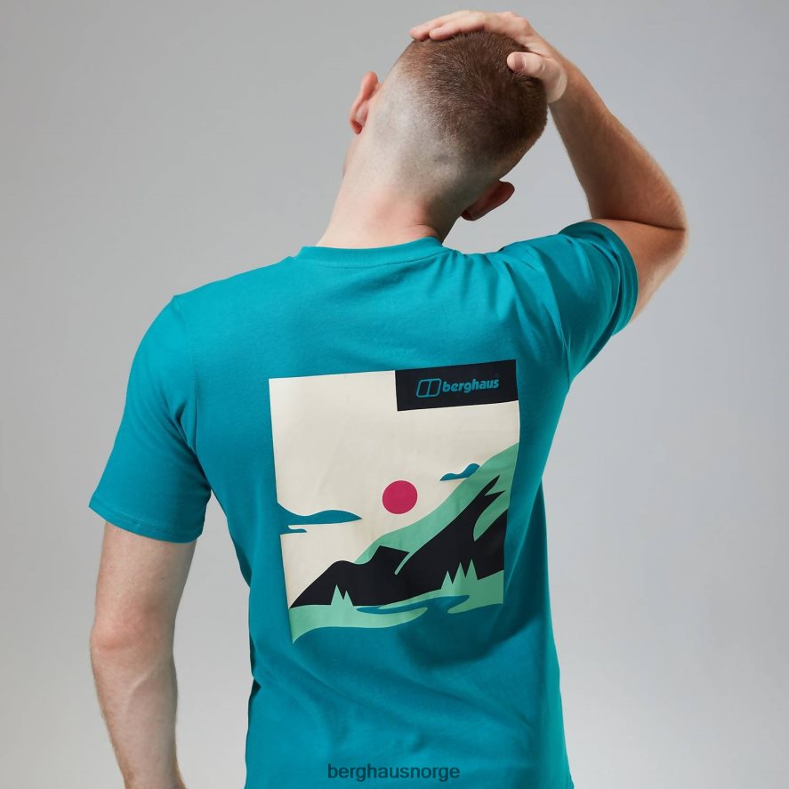buttermere kortermet t-skjorte Berghaus menn mørk turkis F262D6201 klær