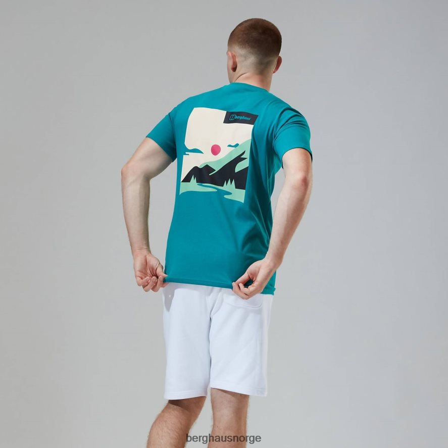 buttermere kortermet t-skjorte Berghaus menn mørk turkis F262D6201 klær