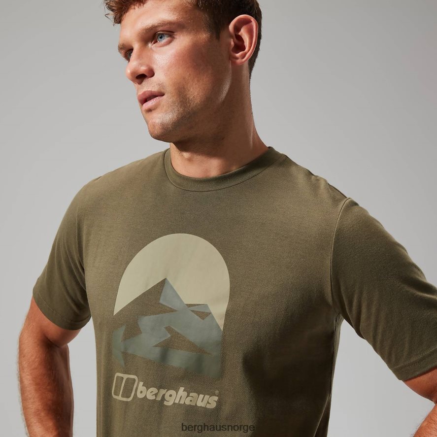 edale mtn kortermet t-skjorte Berghaus menn mørk grønn F262D6224 klær