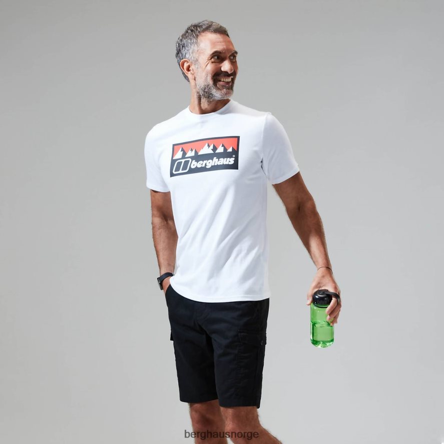 grå hoggtenner peak kortermet t-skjorte Berghaus menn hvit F262D6198 klær