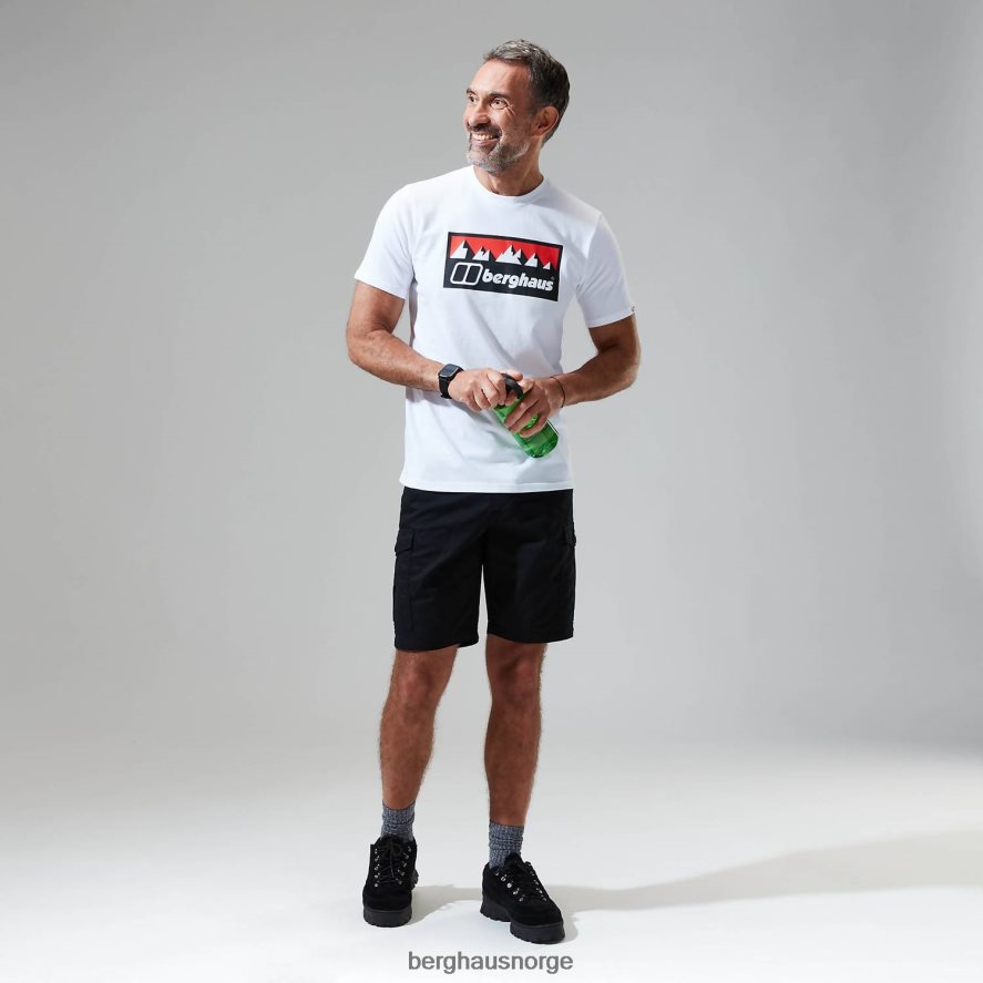grå hoggtenner peak kortermet t-skjorte Berghaus menn hvit F262D6198 klær