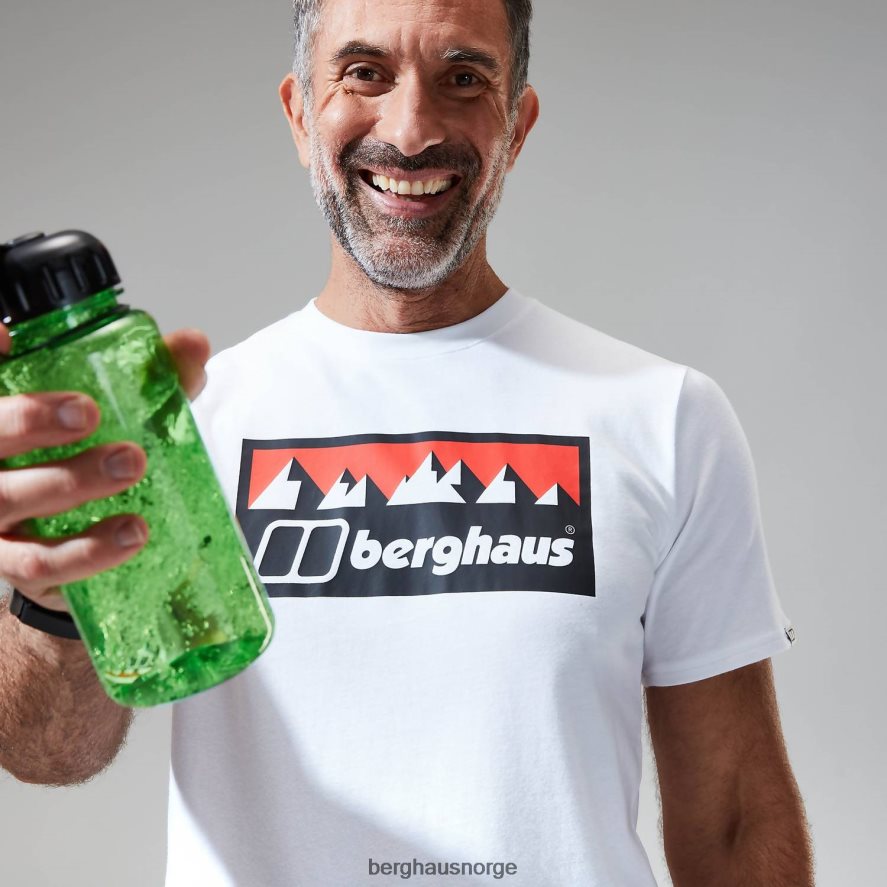 grå hoggtenner peak kortermet t-skjorte Berghaus menn hvit F262D6198 klær