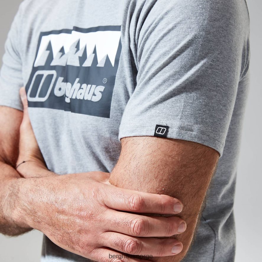 grå hoggtenner peak kortermet t-skjorte Berghaus menn mørk grå F262D6197 klær