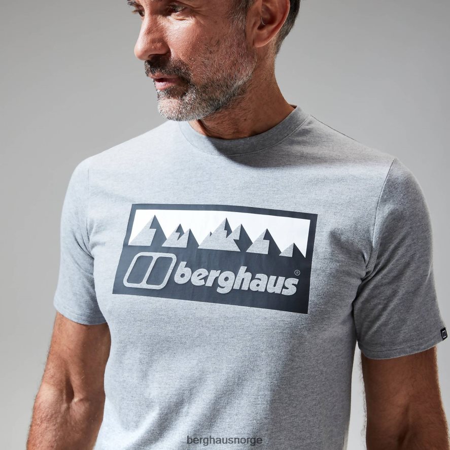grå hoggtenner peak kortermet t-skjorte Berghaus menn mørk grå F262D6197 klær