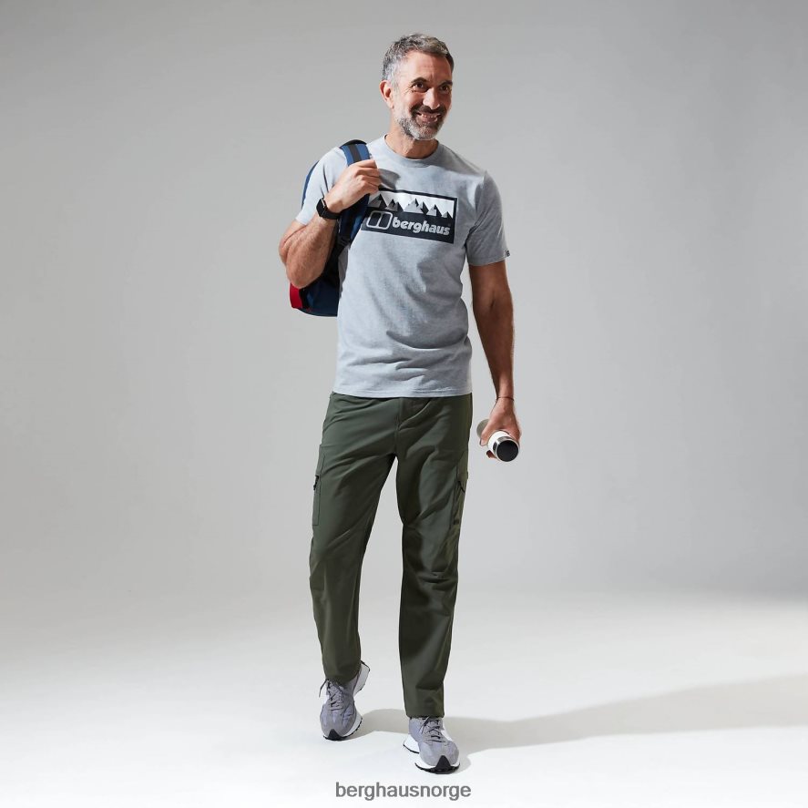 grå hoggtenner peak kortermet t-skjorte Berghaus menn mørk grå F262D6197 klær