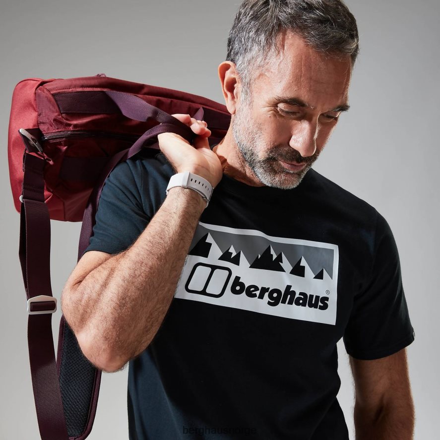 grå hoggtenner peak kortermet t-skjorte Berghaus menn svart F262D6199 klær