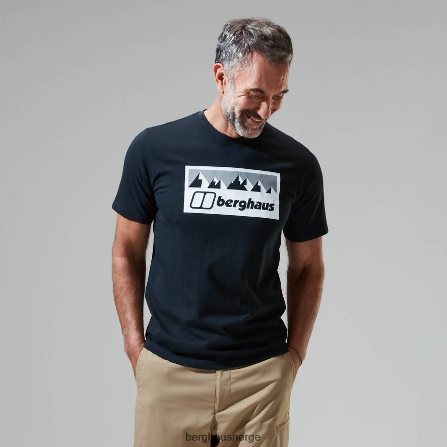 grå hoggtenner peak kortermet t-skjorte Berghaus menn svart F262D6199 klær
