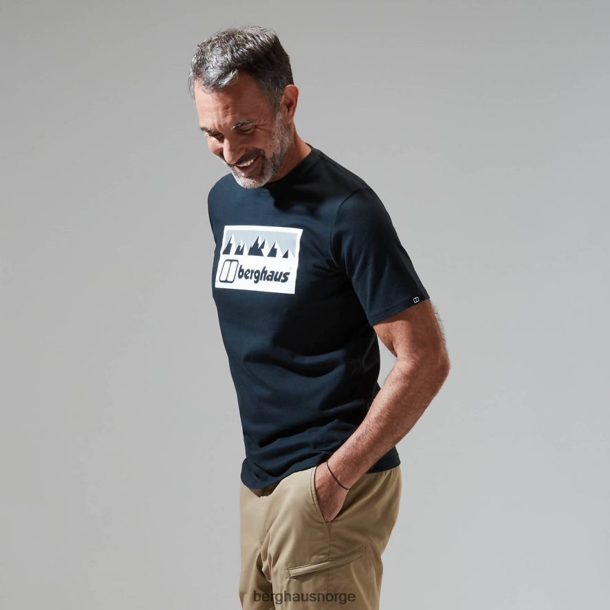 grå hoggtenner peak kortermet t-skjorte Berghaus menn svart F262D6199 klær