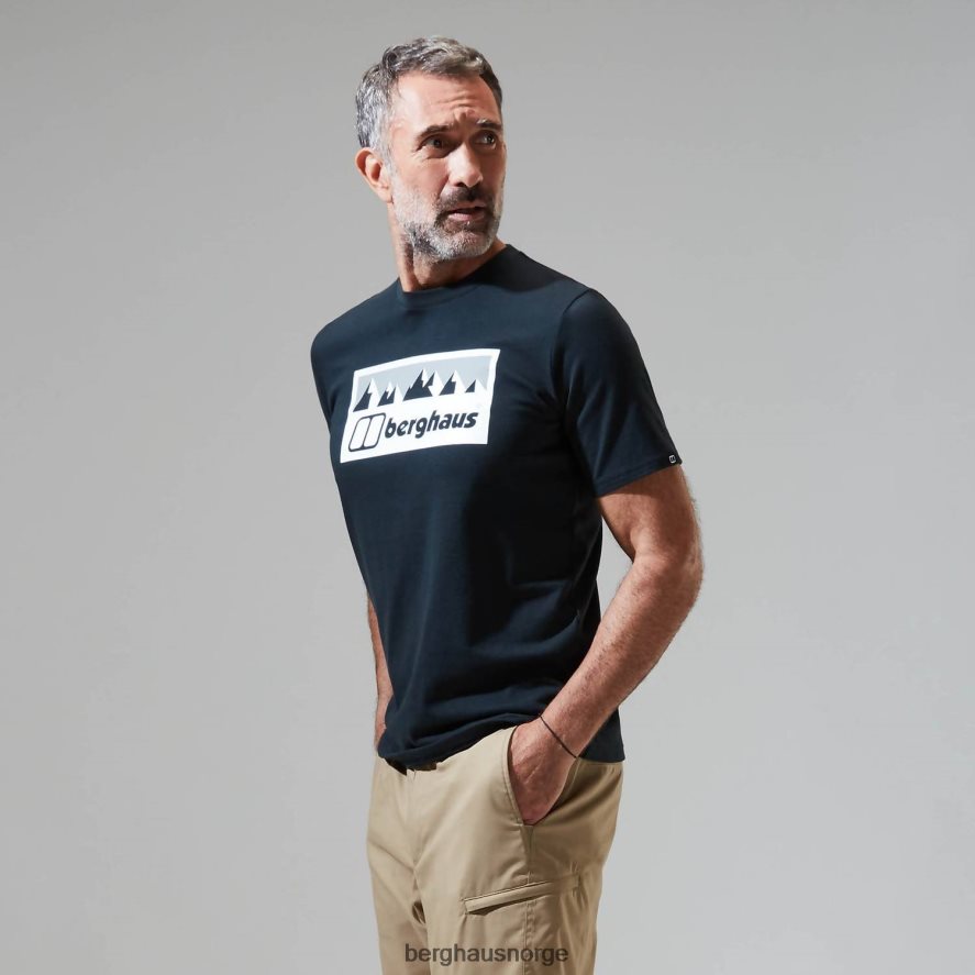 grå hoggtenner peak kortermet t-skjorte Berghaus menn svart F262D6199 klær