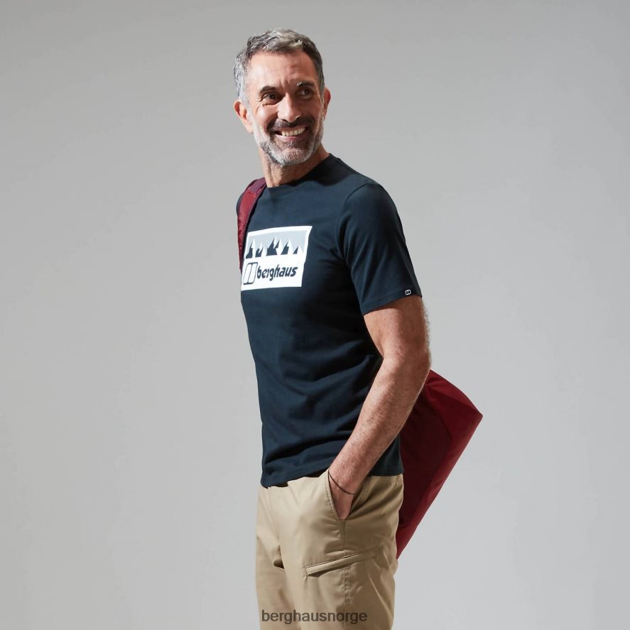 grå hoggtenner peak kortermet t-skjorte Berghaus menn svart F262D6199 klær