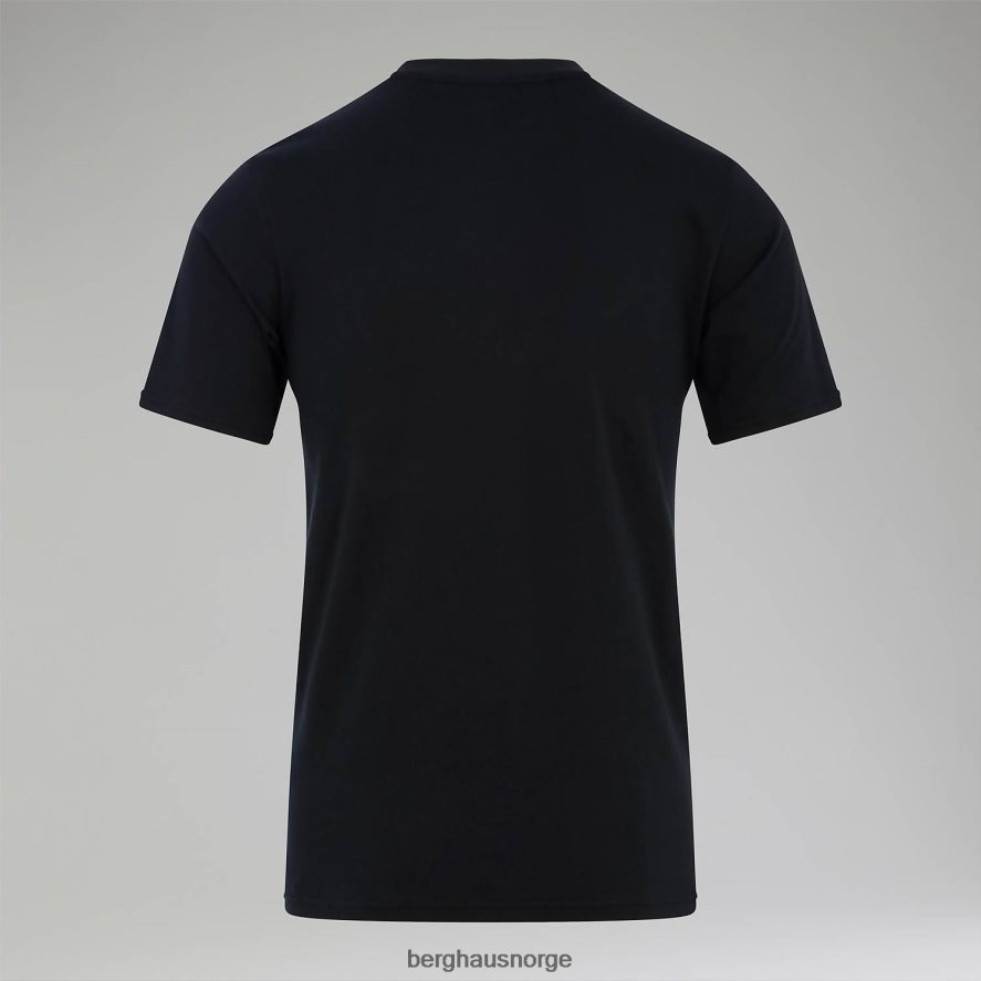 grå hoggtenner peak kortermet t-skjorte Berghaus menn svart F262D6199 klær