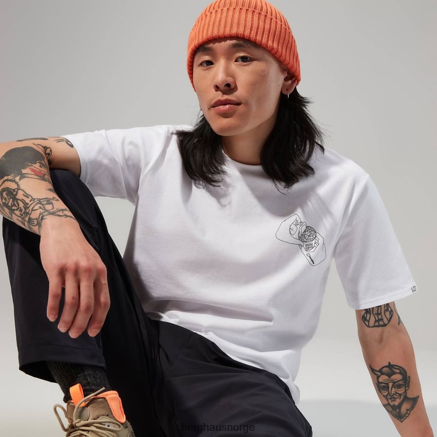 hike beans kortermet t-skjorte Berghaus menn hvit F262D6175 klær