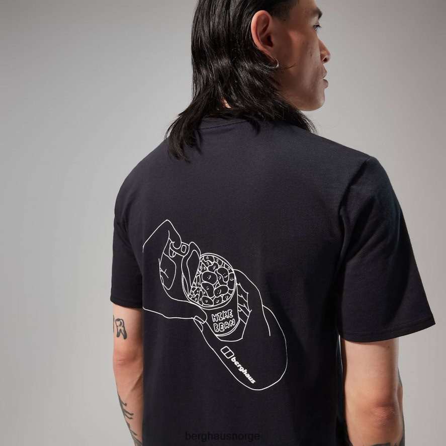 hike beans kortermet t-skjorte Berghaus menn svart F262D6174 klær