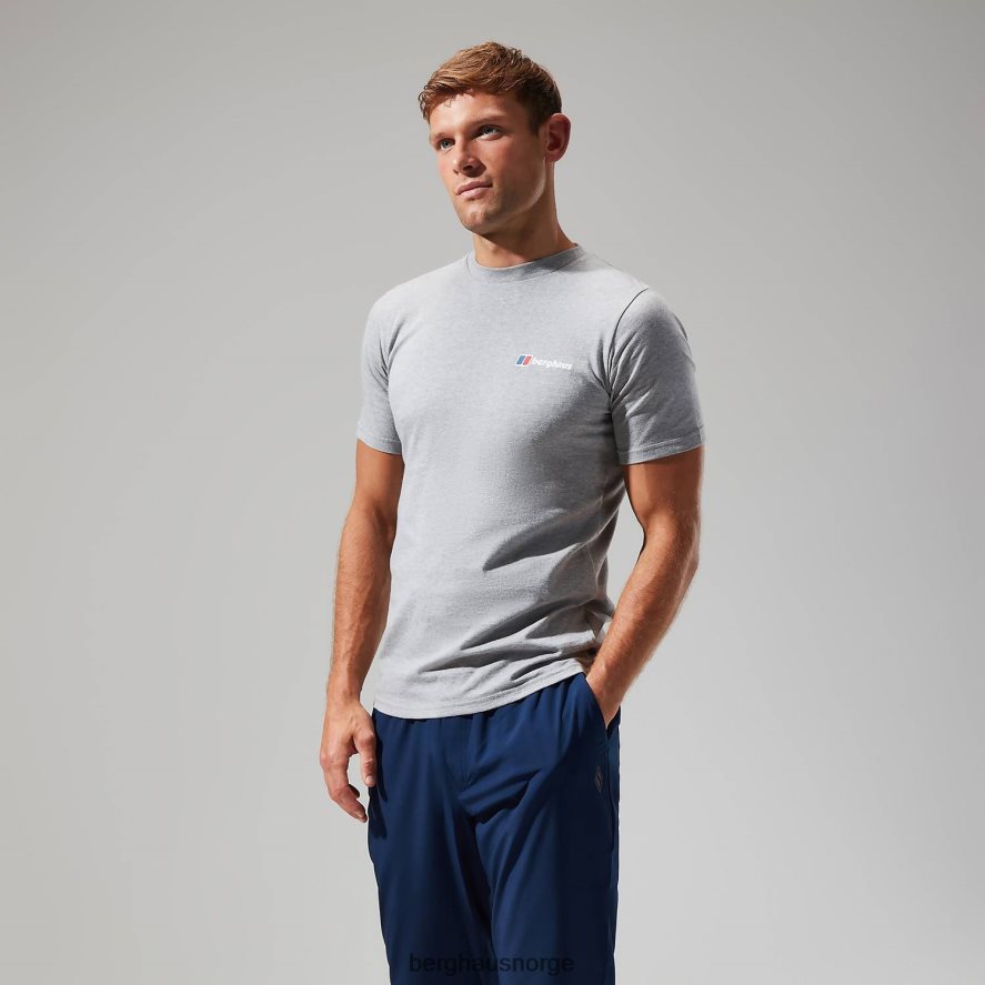 klassisk logo-t-skjorte Berghaus menn mørk grå F262D6212 klær