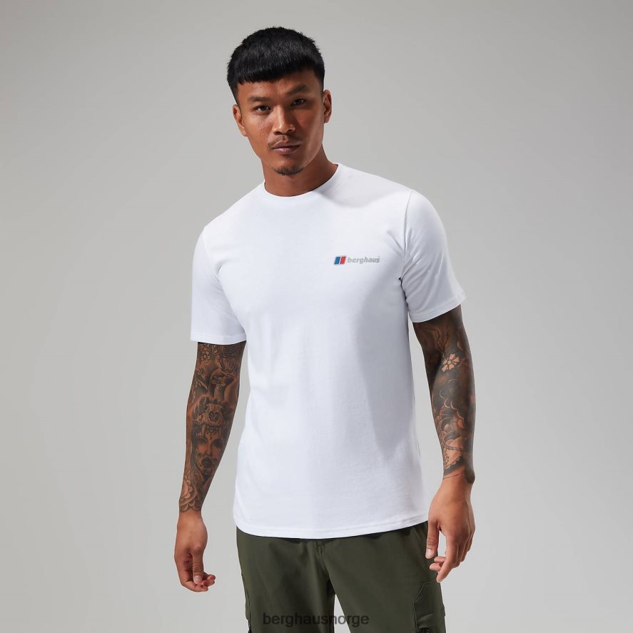 økologisk klassisk logo-t-skjorte Berghaus menn hvit F262D6210 klær