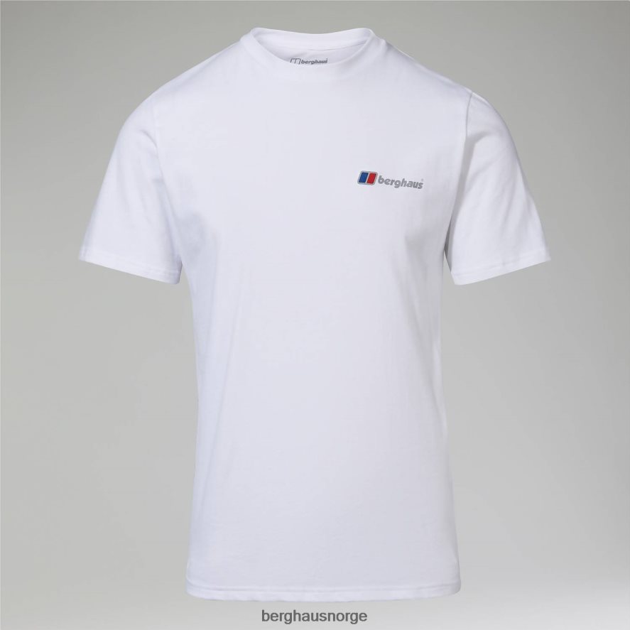 økologisk klassisk logo-t-skjorte Berghaus menn hvit F262D6210 klær