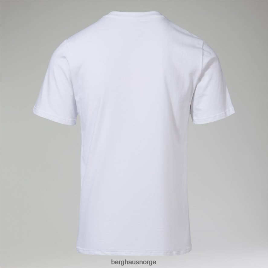 økologisk klassisk logo-t-skjorte Berghaus menn hvit F262D6210 klær