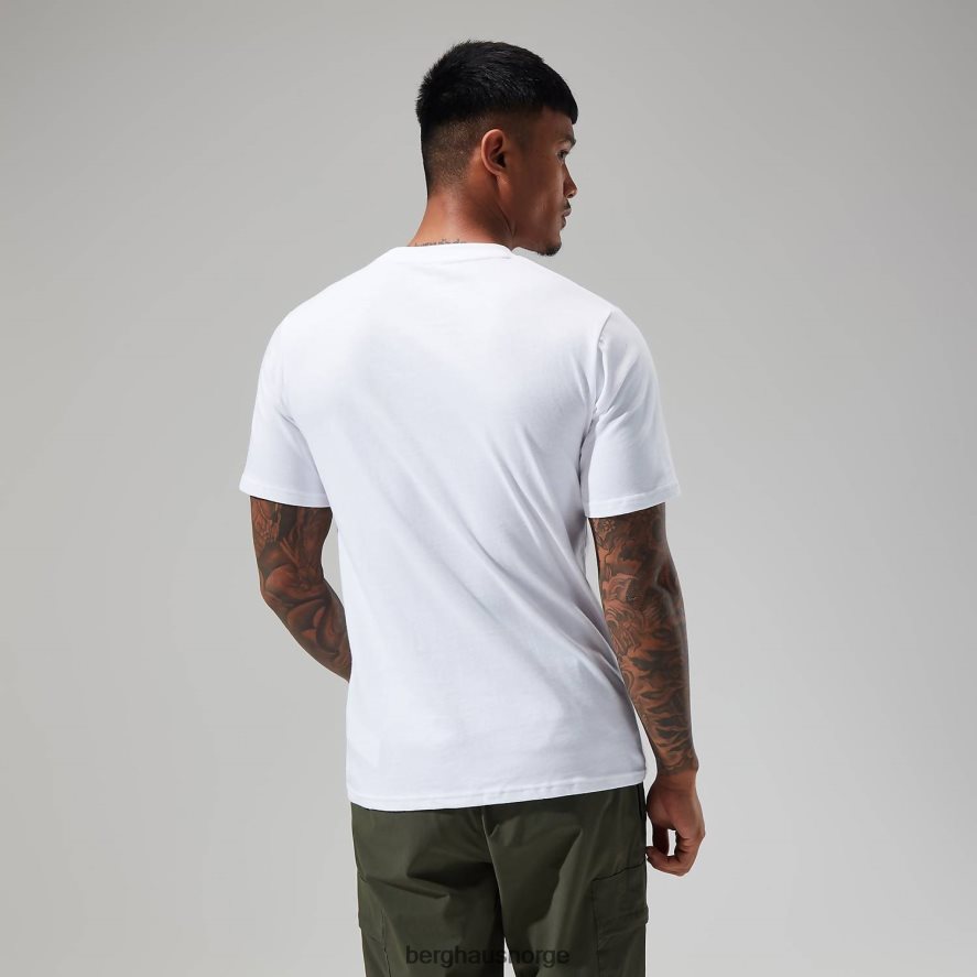 økologisk klassisk logo-t-skjorte Berghaus menn hvit F262D6210 klær