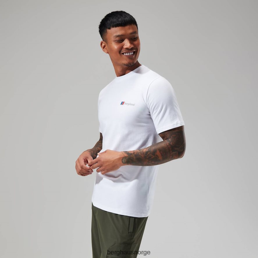 økologisk klassisk logo-t-skjorte Berghaus menn hvit F262D6210 klær