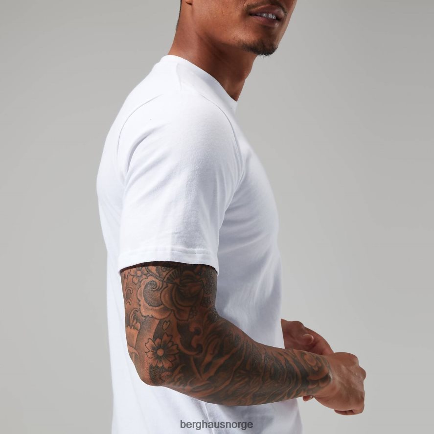 økologisk klassisk logo-t-skjorte Berghaus menn hvit F262D6210 klær