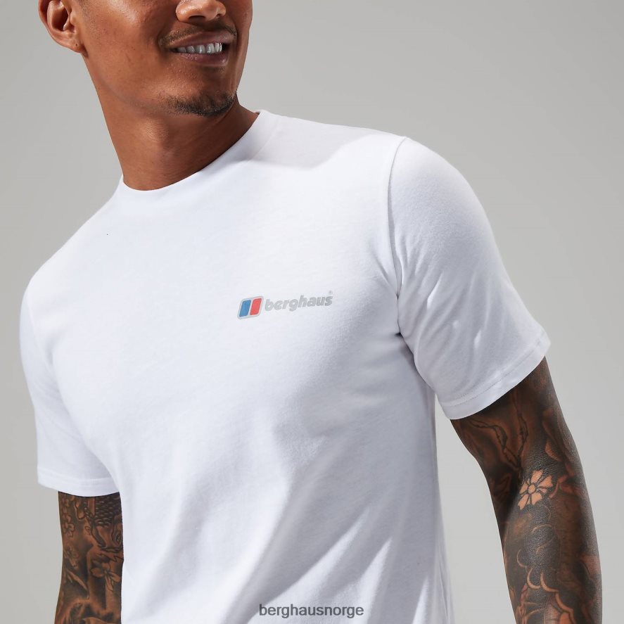 økologisk klassisk logo-t-skjorte Berghaus menn hvit F262D6210 klær