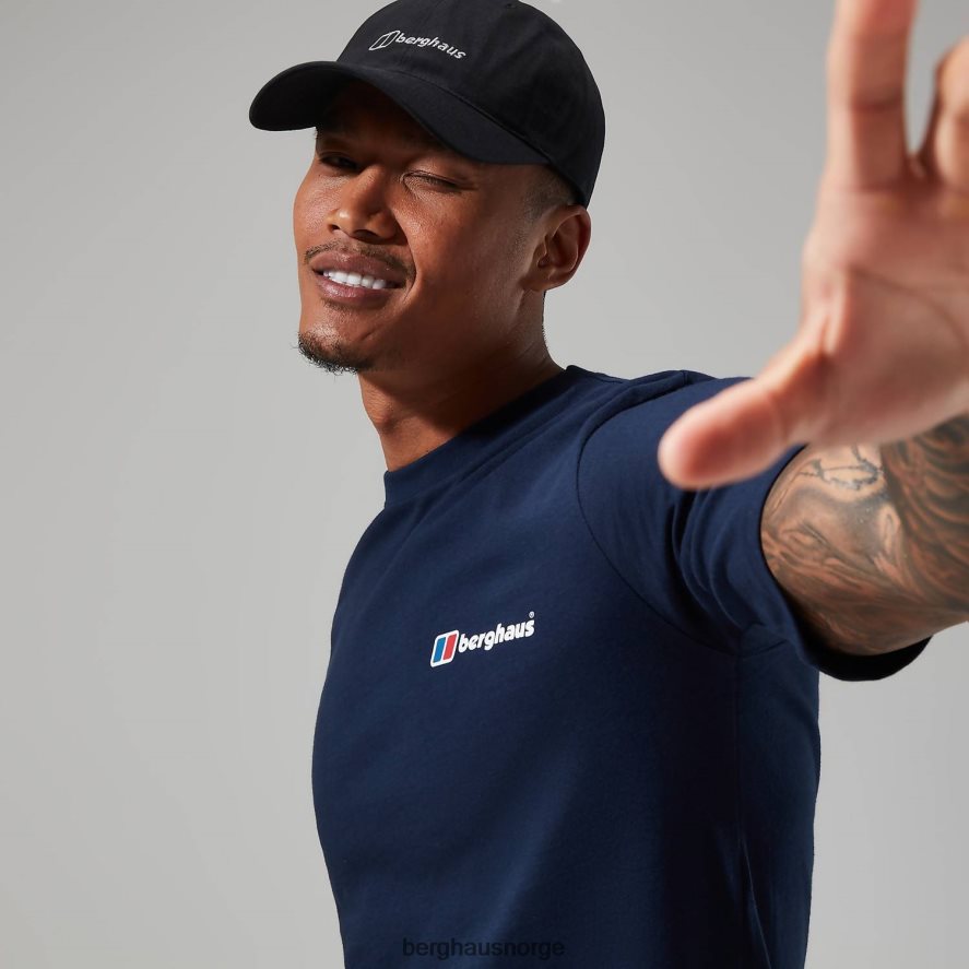 økologisk klassisk logo-t-skjorte Berghaus menn mørke blå F262D6211 klær