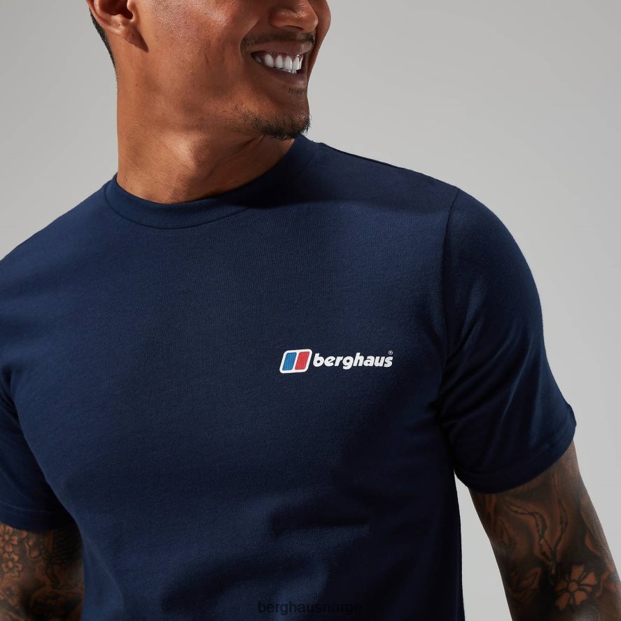 økologisk klassisk logo-t-skjorte Berghaus menn mørke blå F262D6211 klær