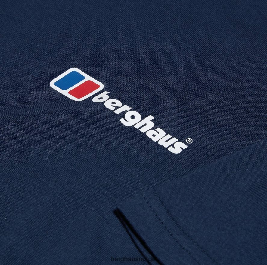 økologisk klassisk logo-t-skjorte Berghaus menn mørke blå F262D6211 klær